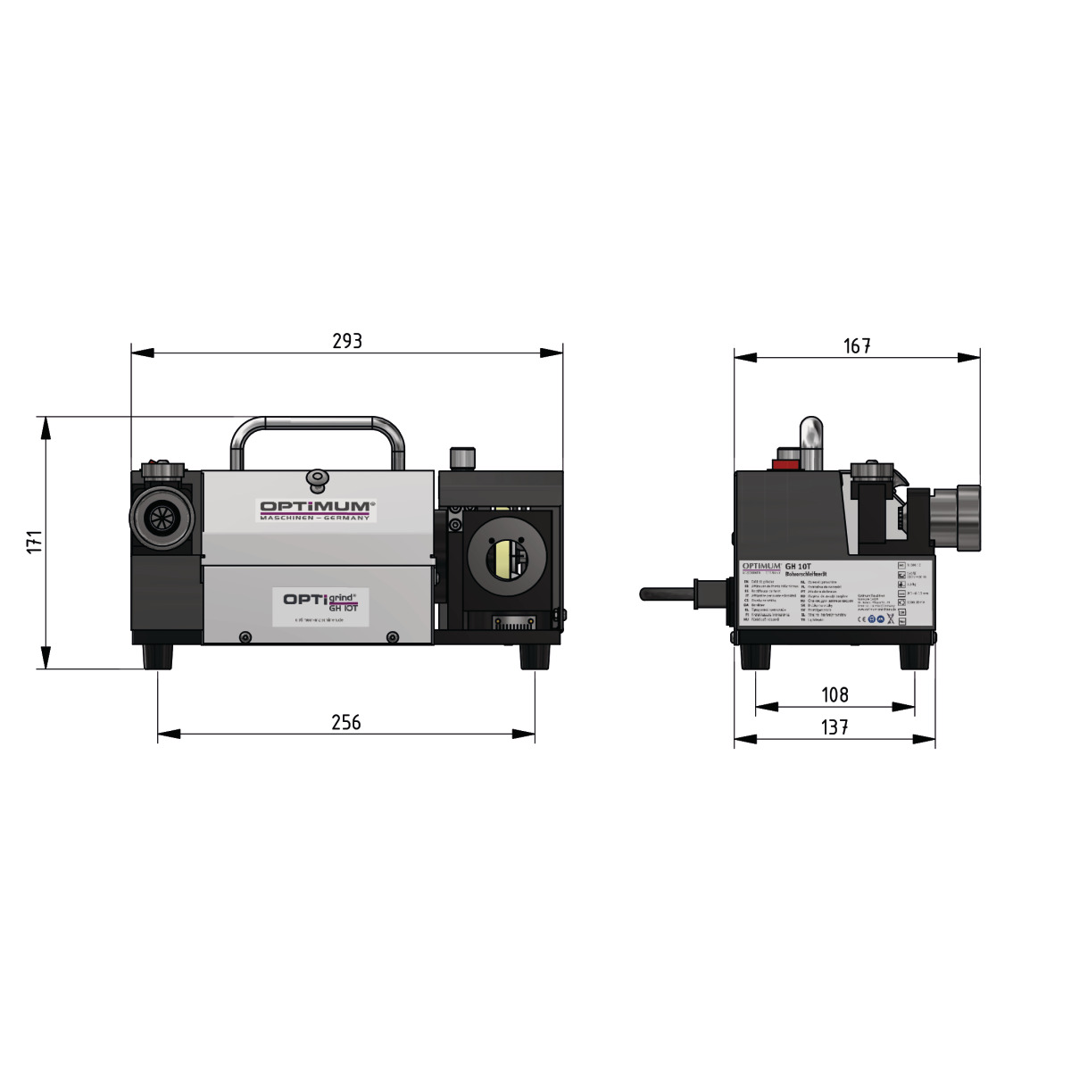 Bohrerschleifgerät OPTIgrind GH 10 T Optimum