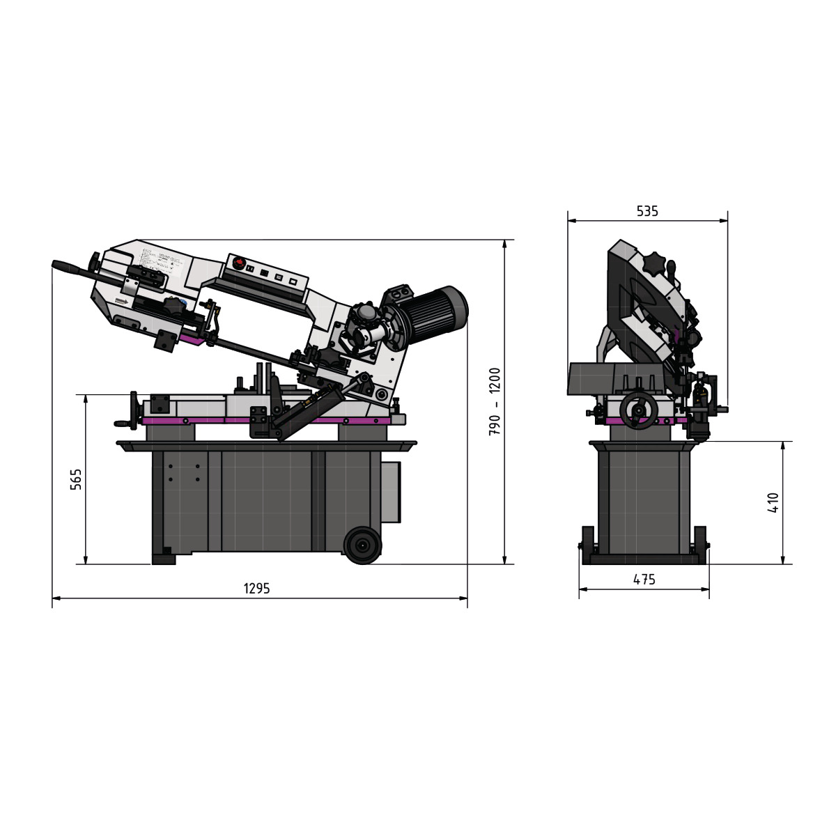 Getriebe-Metallbandsäge OPTIsaw SD 200G Optimum