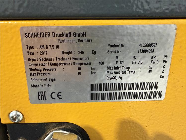 Schraubenkompressor SCHNEIDER  AM B7,5 10  -gebraucht- Bild Nr. 4