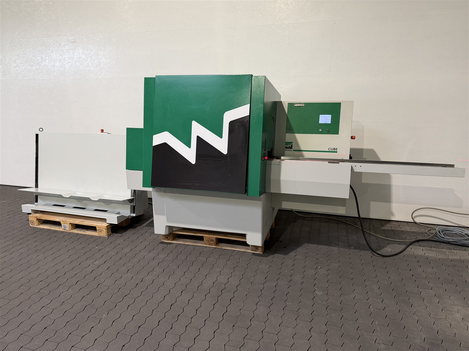 Vierseitenhobel WEINIG  CUBE -gebraucht- - Weinig Cube mit Stapelautomat Cube Mech