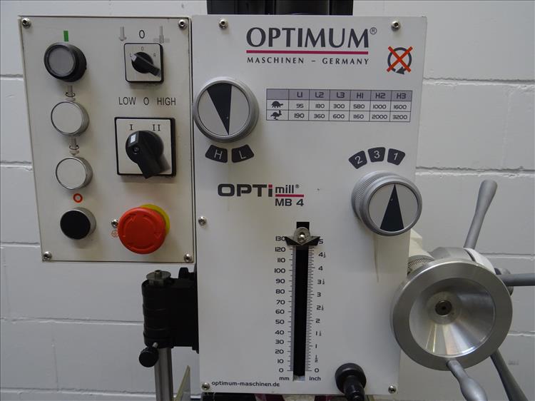 Bohr- Fräsmaschine OPTIMUM OPTImill MB 4, neue Ausstellungsmaschine Bild Nr.5